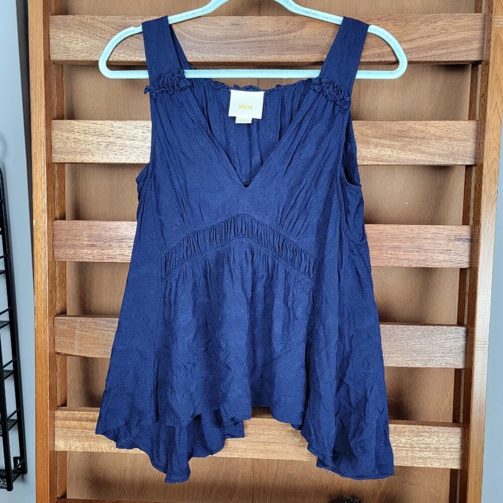 Maeve Anthropologie Royal Blue Bretta Tank Top, Sz XS